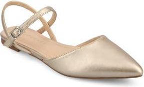 Journee Collection Martine SuperNatural Shades Slingback Flat in Champagne at Nordstrom Rack, Size 8.5