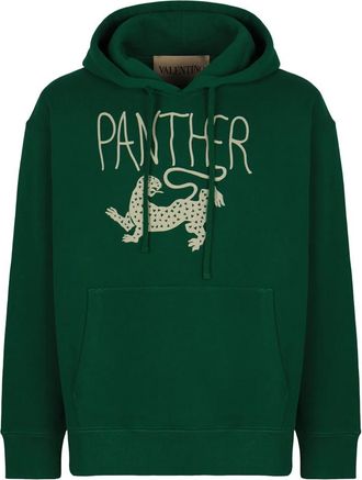 Valentino Garavani Hooded Sweatshirt - Heren - Hoodies - Groen - S - Katoen - Hoodies & sweatvesten