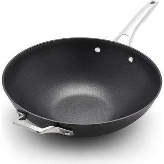 Calphalon Premier Hard Anodized Nonstick 13-Inch Flat Wok in Black at Nordstrom