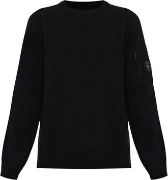 C.P. Company Maglione in lana con tasca sulla manica - - Knitwear - Uomo - Nero - XL