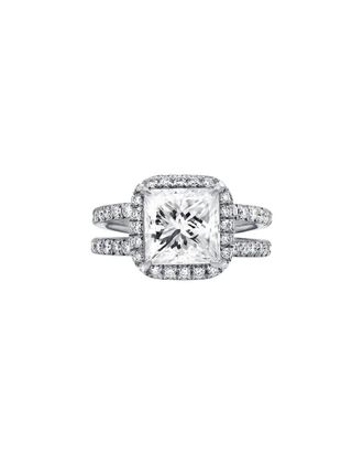 Diana M. Jewels Fine Jewelry White Gold 3.00 Ct. Tw. Diamond Half-Set Ring