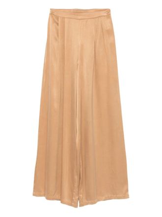 Dixie pleated pants - women - Linen/Flax/Viscose - M - Neutrals