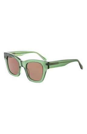 Bcbgmaxazria 47mm Modern Square Sunglasses in Green/Milky Coral at Nordstrom Rack