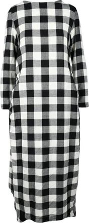 Ricorrrobe Long Wool Dress with Ties - White/Black