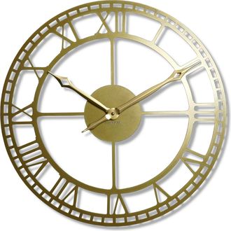 OEM Reloj De Pared Retro De Metal Dorado De 50 Cm