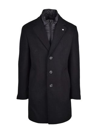 Manuel Ritz Black Wool-Blend Tailored Coat
