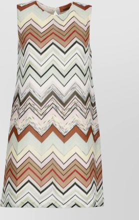 Missoni sleeveless chevron viscose mini dress