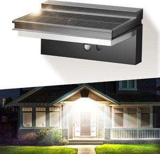 OEM L&aacute;mpara Solar De Exterior Con Sensor De Movimiento, 4400 Mah, 1500 Lm, Luz De Pared Exterior Muy Brillante, Resistente Al Agua Ip65, Con 4 Modos Para 