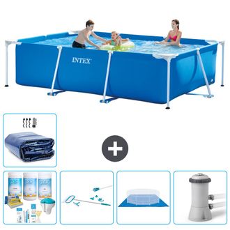 Intex Piscina Con Estructura Rectangular - 300x200x75 Cm - 7-piezas S20056