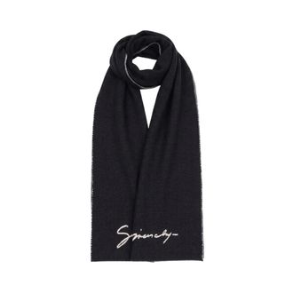 Givenchy Accessoires, unisex, Zwart, ONE Size, Wol, Muffler Sjaal
