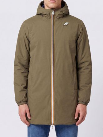 K-Way Jacob Reversible Waterproof Hooded Windbreaker Jacket in Nylon