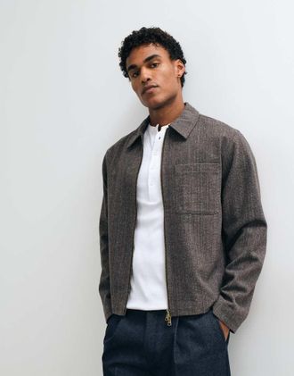 Jack & Jones giacca corta con doppia zip marrone