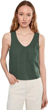 Toad&Co Taj Hemp Button Back Tank Top Womens Clothing Cilantro : LG, Tencel/Lyocell/Elastane