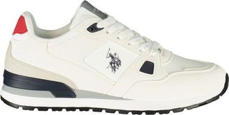 U.S.Polo Association White Polyurethane Mens Mens Sneaker