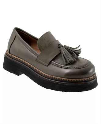 Bueno Womens Gillian Loafer In Green Khaki