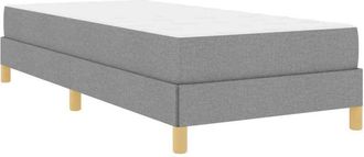 vidaXL Cama Tipo Box Spring Gris Claro, Marr&oacute;n 100 X 200 Cm Vidaxl