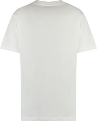 A.P.C. Womens T-Shirt Rue Madame White-Dark Navy Cotton T-Shirts & Jerseys White/dark