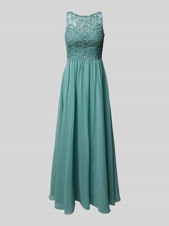 Jake*s Abendkleid mit Ziersteinbesatz in Aqua, Gr&ouml;&szlig;e 32