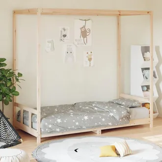 vidaXL Estructura De Cama Infantil Madera Maciza De Pino 90x190 Cm Vidaxl