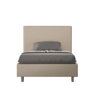 Itamoby Letto Singolo Senza Rete Imbottito 100x190 Similpelle Tortora Focus