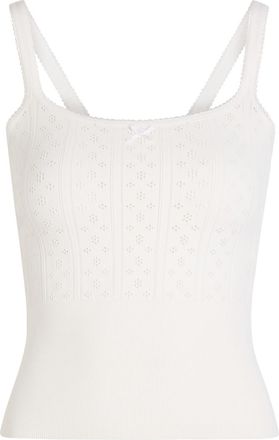 J.W.Anderson Pointelle-knit Tank - Off White - S (UK8-10 / S)