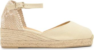 Castaner Carol Espadrille Wedge - Dames - Sleehakken - Beige - 41 EU - Katoen - Schoenen