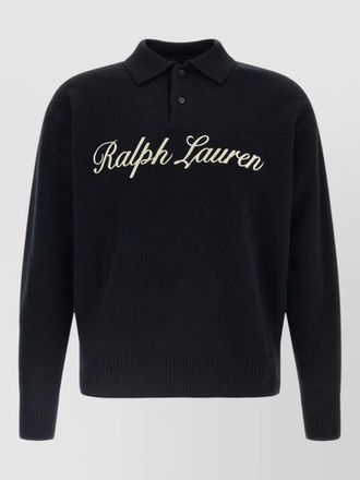 Polo Ralph Lauren wool alpaca logo-intarsia polo sweater