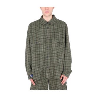 Msgm Shirt with Logo - male - MSGM - Casual Shirts - Green - 3XL - Shirts