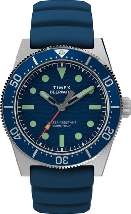 Timex Deep Water Reef Mens Blue Watch TW2W74600 material_Rubber - One Size