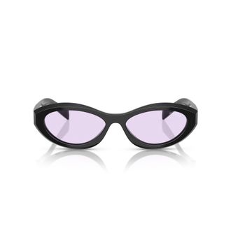 Prada 0pr 26zs Oval Black Acetate Sunglasses