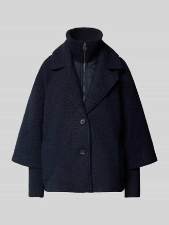 Tom Tailor Regular Fit Cape Jacke mit Teddyfell in Marine, Gr&ouml;&szlig;e XXXL