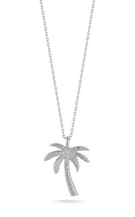 Glaze Jewelry Sterling Silver Palm Tree Necklace