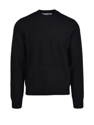 Comme Des Gar&ccedil;ons Crew Neck Pullover in 100% Wool with Minimalist Design