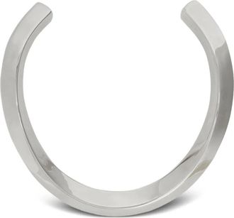 Jil Sander Choker con logo inciso - Argento
