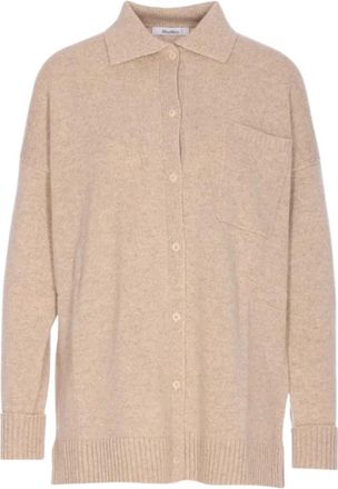 Max Mara Polo kraag vest - Dames - Vesten - Beige - XS - Truien & Vesten
