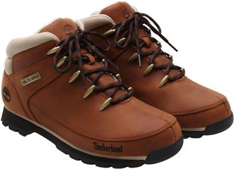 Timberland Schn&uuml;rboots TIMBERLAND EURO SPRINTMID LACE UP BOOT, Herren, Gr. 43,5, rot (rotbraun), Leder, Synthetik, Schuhe Schn&uuml;rboots, Winterstiefel, Schn&uuml;rstief