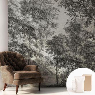 Tulup Carta Da Parati - Mural - Con Sala Da Pranzo - Camera Da Letto - Cameretta - Con Colla Gratuita Paesaggio Forestale 250x250 Cm