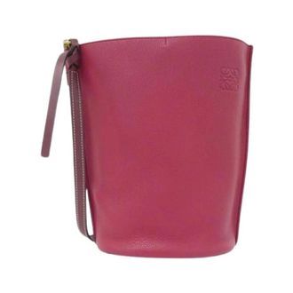 Loewe Pre-owned Bucket Bags, female, Red, Size: ONE SIZE Pre-owned Leather Shoulder Bag