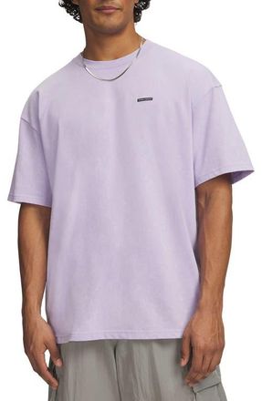 Under Armour UA Logo Patch Oversize T-Shirt in Purple Crest at Nordstrom, Size Xx-Large