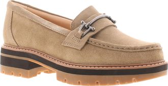 Clarks Womens Flat Shoes Orianna Bit Leather Slip On beige - Size UK 3.5