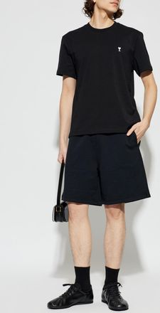 Ami T-shirt With Logo, Mens, Black