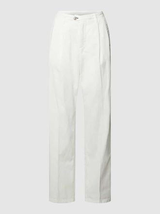 Tommy Hilfiger Hose aus reiner Baumwolle mit Bundfalten in Weiss, Gr&ouml;&szlig;e 28/30