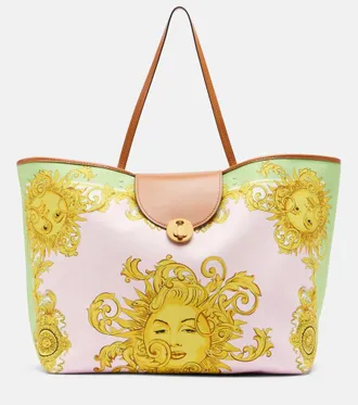 Versace Shopper Large in canvas con stampa