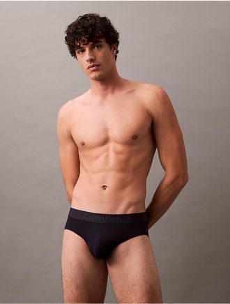 Calvin Klein Mens Ultra Soft Modal Hip Brief - Blue - M