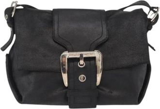 Celine Pre-owned Cross Body Bags, female, Black, Size: ONE SIZE Pre-owned Leather Cross Body Bag