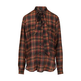 Saint Laurent Cassandre Lavalli&egrave;re Shirt - female - Saint Laurent - Shirts - Multicolor - L - Blouses & Shirts