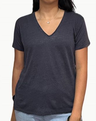 Hartford Torama Knit T-Shirt In Graphite