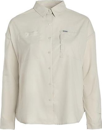 Columbia Plus Size Silver Ridge Utilitytm Long Sleeve Shirt Womens Clothing Dark Stone : 3X, Polyester