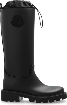 Moncler Kickstream Hoge Regenlaarzen - Dames - Regenlaarzen - Zwart - 39 EU - Nylon - Schoenen
