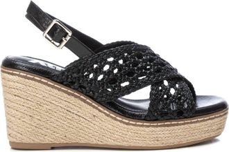 Xti Womens Wedge Sandals In Black